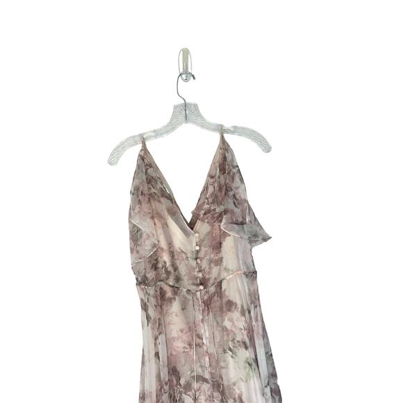 Jenny Yoo Lilac Blush Pink Romantic Whimsical Floral Formal Maxi Dress Size 6 - Picture 10 of 15